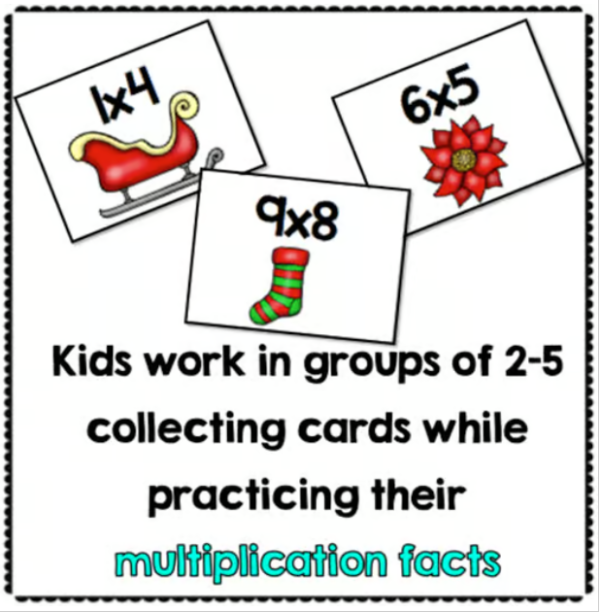 Christmas Multiplication Math Game Center